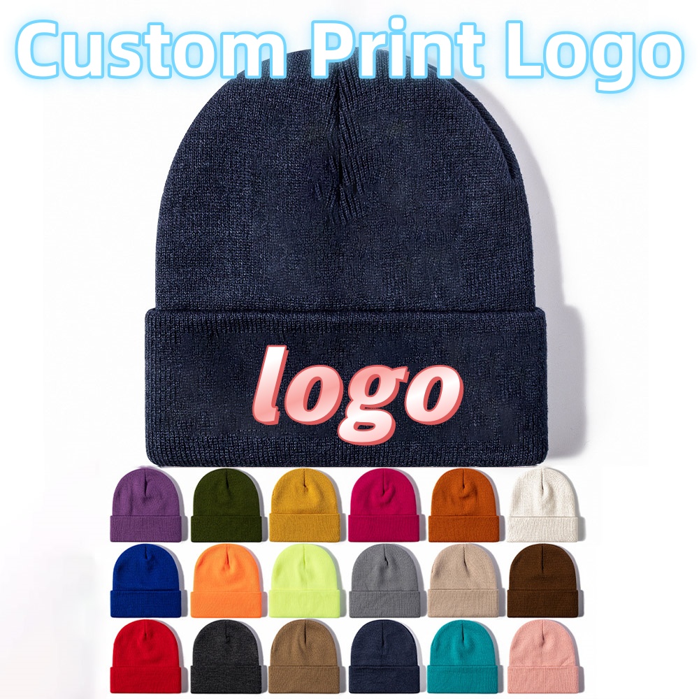 Vintage Fashion Hats - Customized Printed Logo Solid Color Men's