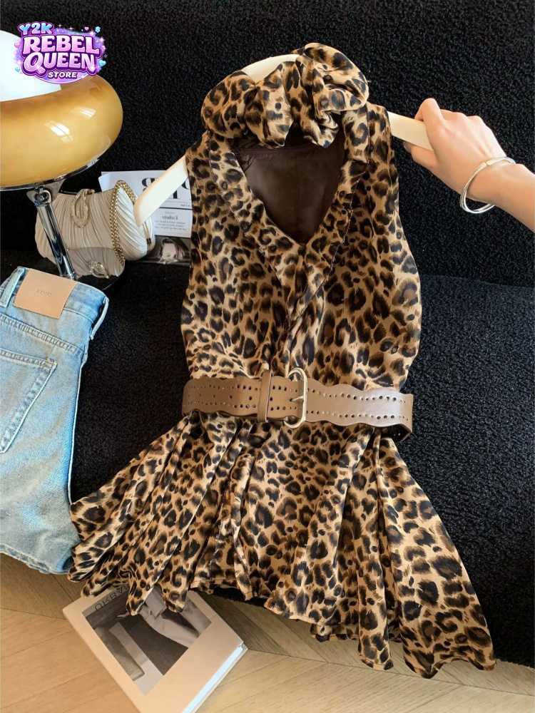 Vintage Fashion Looks - Y2K French Vintage Polka Dot Sleeveless