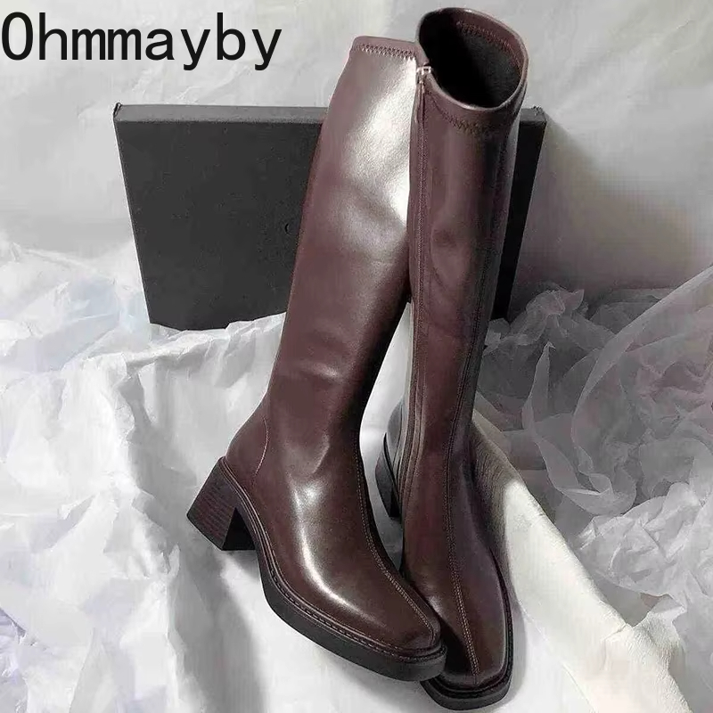 Vintage Style Women Fashion - Vintage Thick Heel Women Knee High
