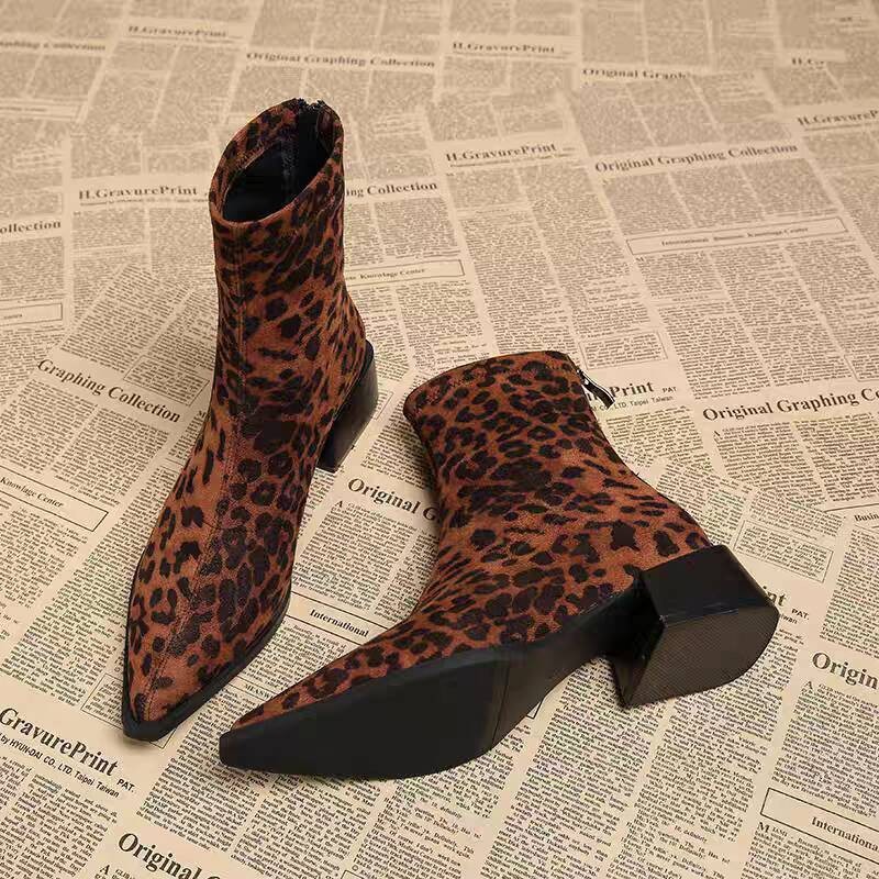 Vintage Style Women Fashion - New Low Heel Women Mordern Ankle