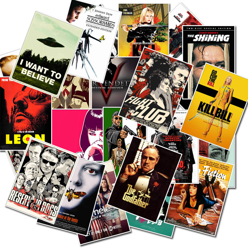 Vintage Fashion Illustrations - 25PCS Classic Movie Posters Stickers Pulp