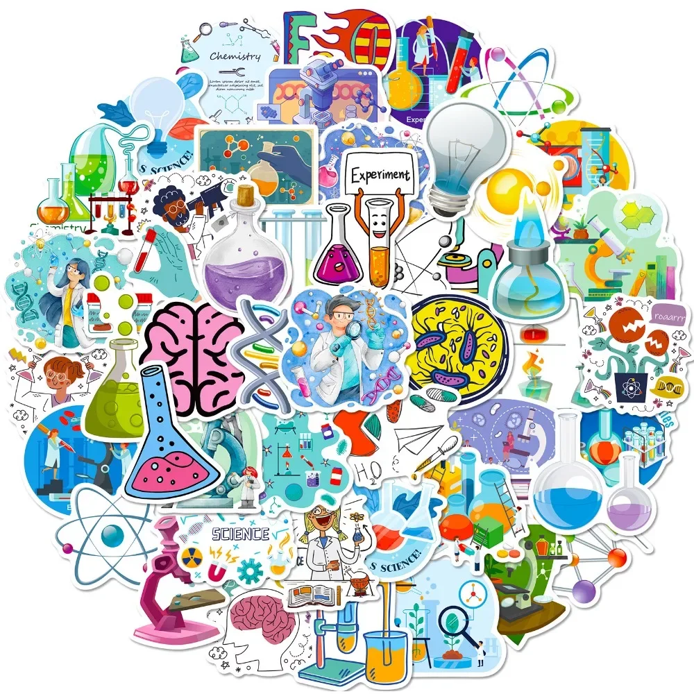 50PCS Cartoon Science Lab Stic - Vintage Fashion Illustrations review and price