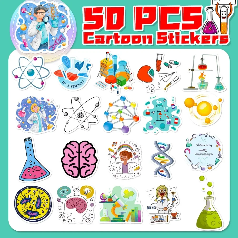 50PCS Cartoon Science Lab Stic - Vintage Fashion Illustrations review and price