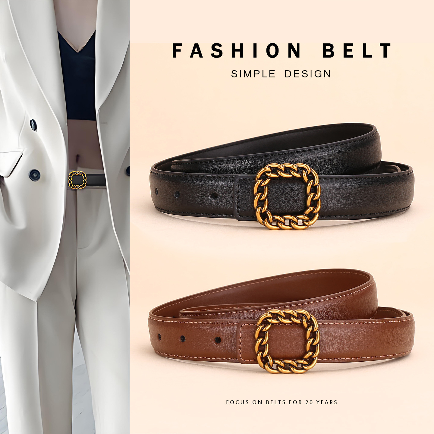 Ladies' Vintage Square Buckle  - Vintage Fashion Looks review and price