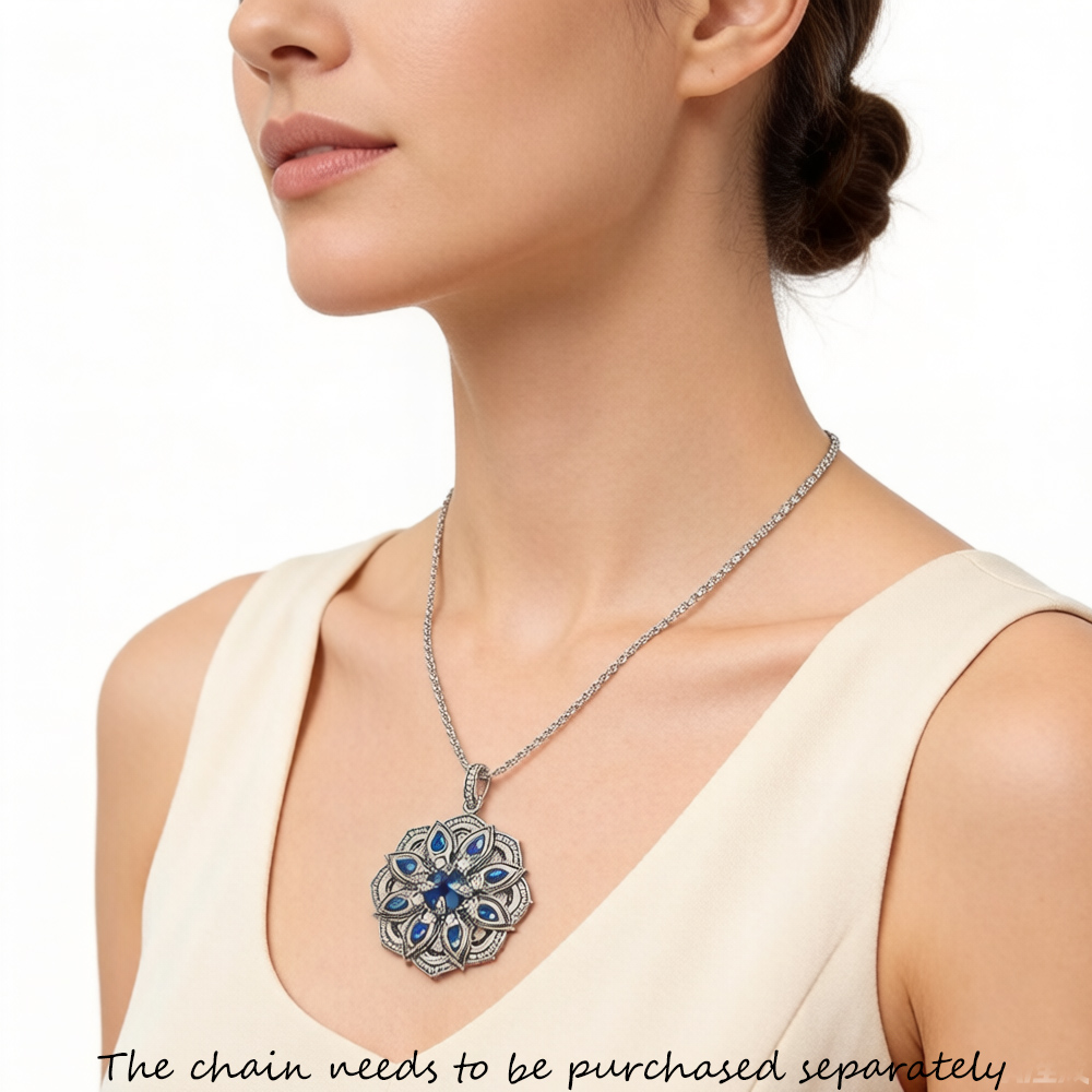 Pendant Blue Lotus Flower,Bran - Vintage Fashion Jewelry Brands review and price