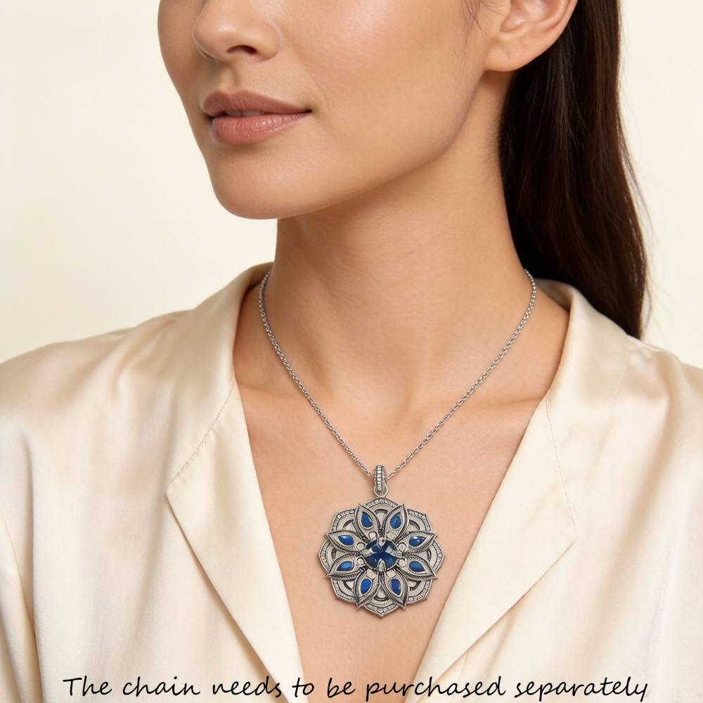Pendant Blue Lotus Flower,Bran - Vintage Fashion Jewelry Brands review and price