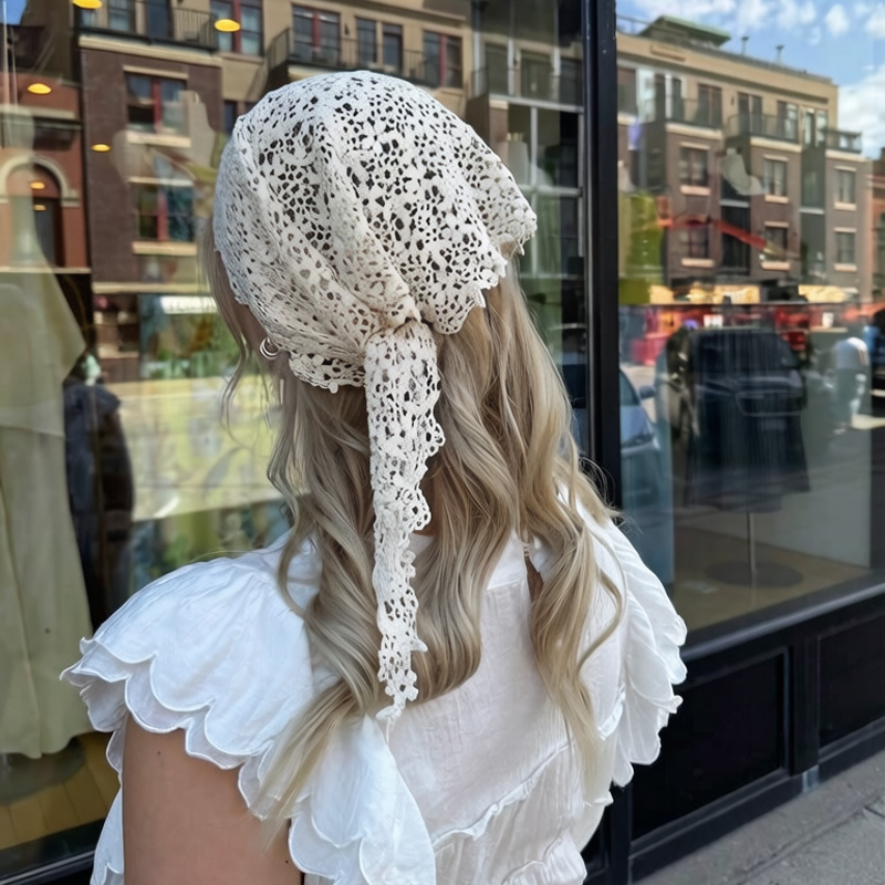 Crochet Lace Triangle Scarf Vi - Vintage Fashion Looks review and price
