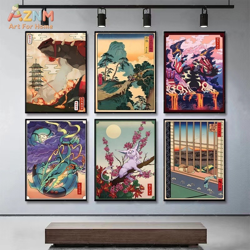 AZNM Ukiyo-e Style Pokemon Gro - Vintage Fashion Japan review and price