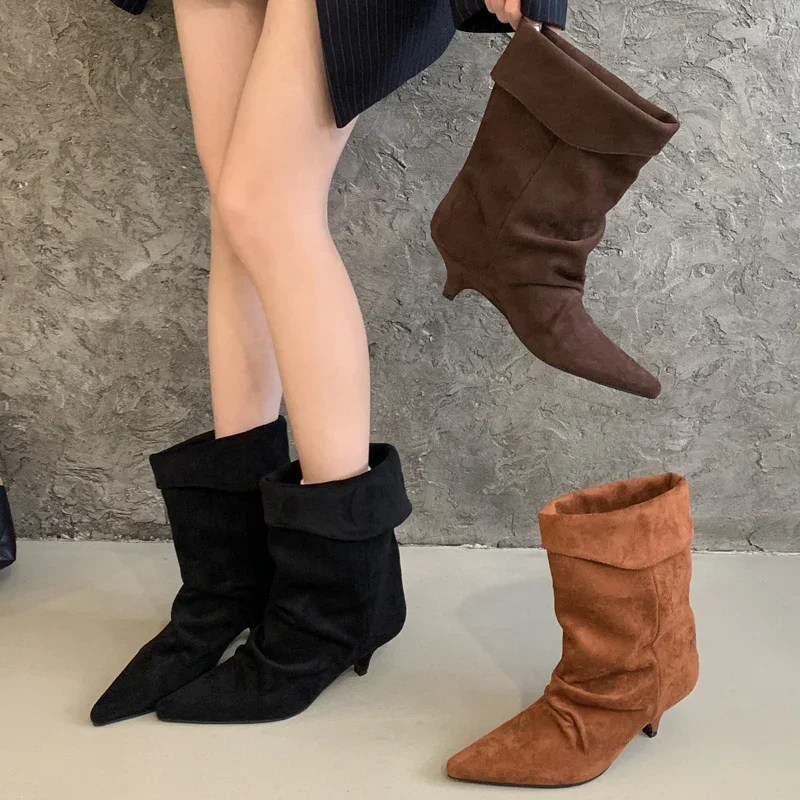 Aneikeh Winter Pointed Toe Thi - Vintage Style Women Fashion review and price