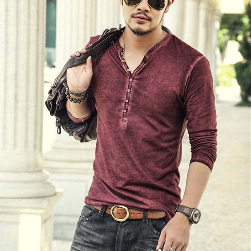 Vintage Distressed Men's V-Nec - Vintage Fashion Looks review and price