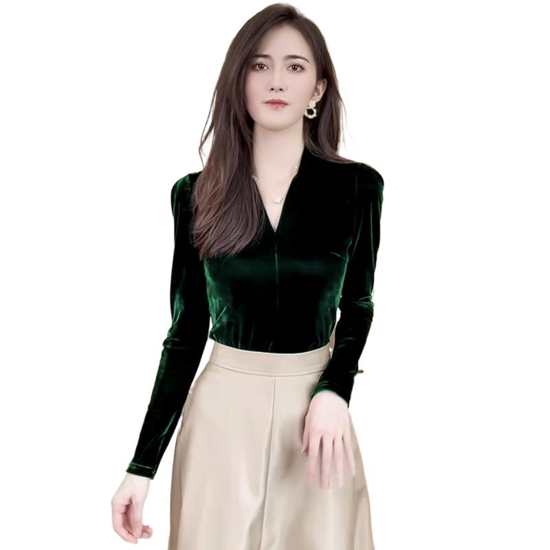 Fashion elegant V-neck long sl - Vintage Fashion Streetwear review and price