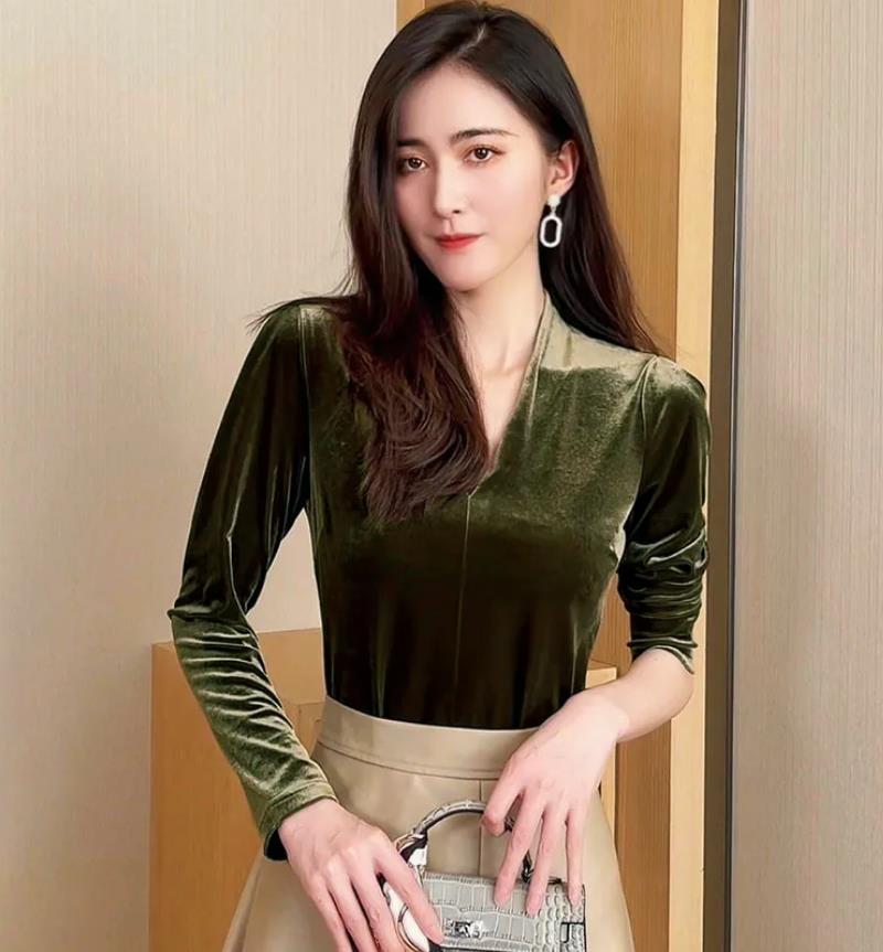 Fashion elegant V-neck long sl - Vintage Fashion Streetwear review and price
