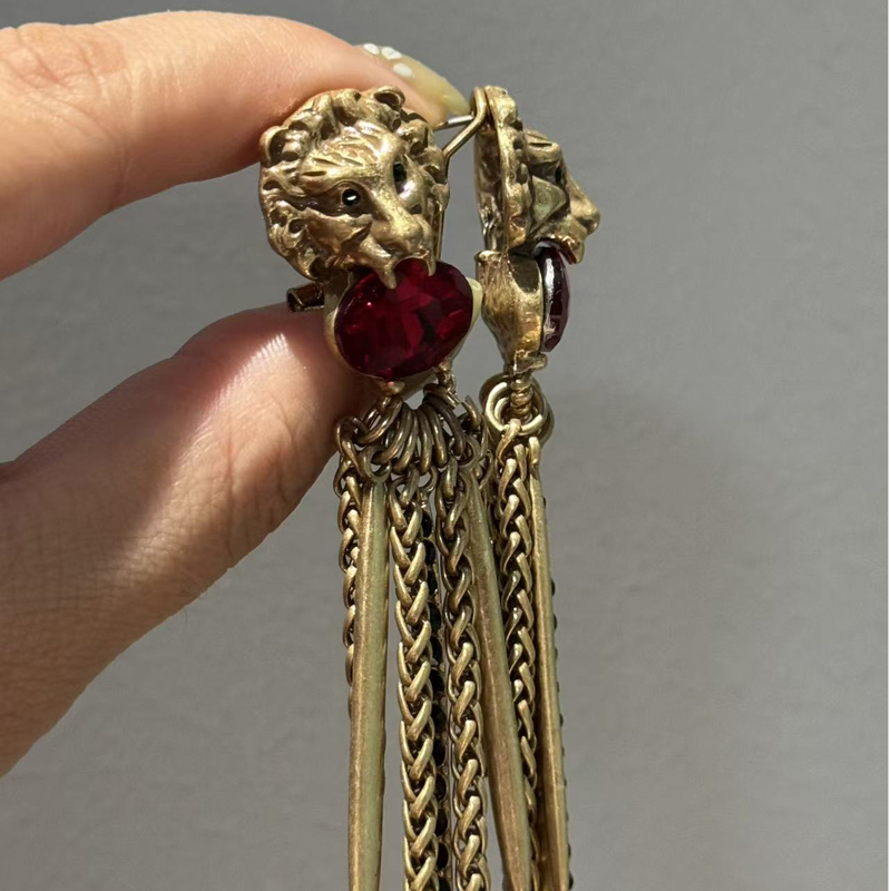 Vintage Lion Head Red Treasure - Vintage Fashion Jewelry Brands review and price