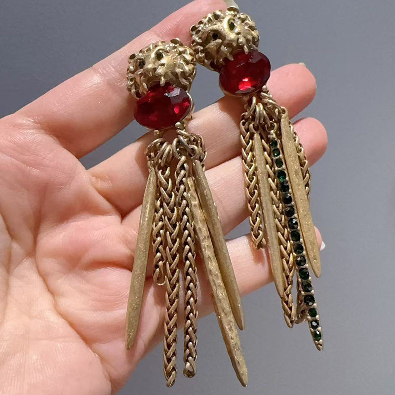 Vintage Lion Head Red Treasure - Vintage Fashion Jewelry Brands review and price