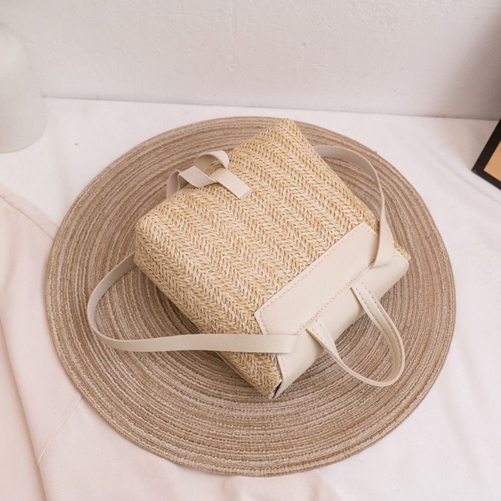 Fashion PU Leather Straw Backp - Vintage Fashion Looks review and price