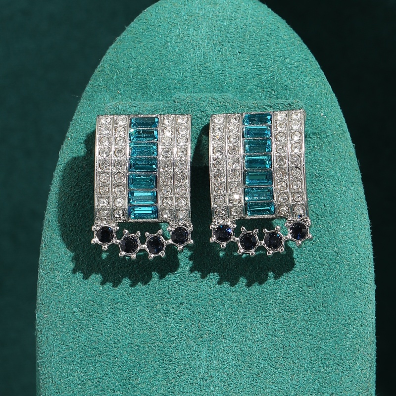 Vintage Blue Crystal Rhineston - Vintage Fashion Jewelry Brands review and price