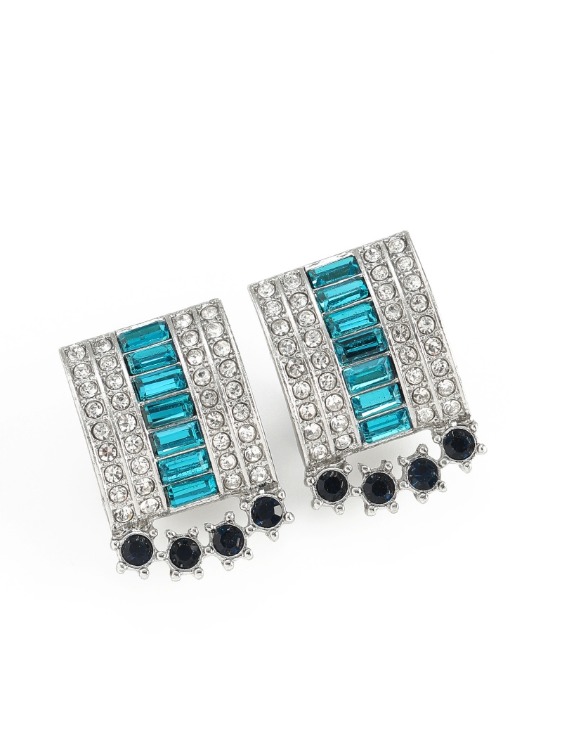 Vintage Blue Crystal Rhineston - Vintage Fashion Jewelry Brands review and price