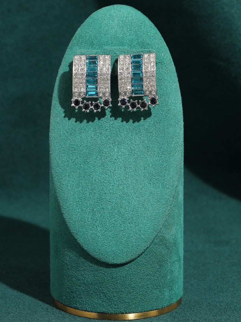 Vintage Blue Crystal Rhineston - Vintage Fashion Jewelry Brands review and price