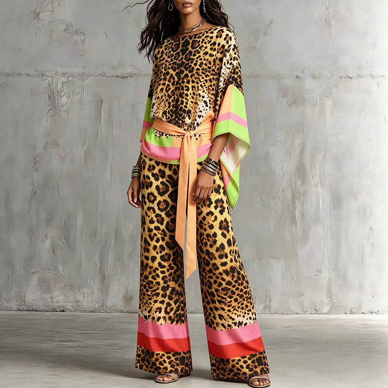 Retro Leopard Print Loose Summ - Vintage Fashion Retro Outfit review and price